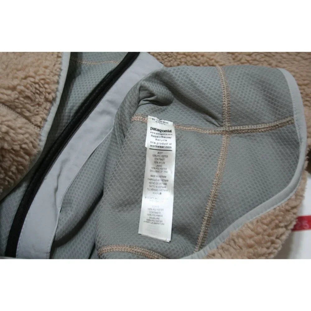 Patagonia Retro-X Sherpa Fleece Jacket Womens L Taupe Shroom Windproof Outdoors - Picture 7 of 10